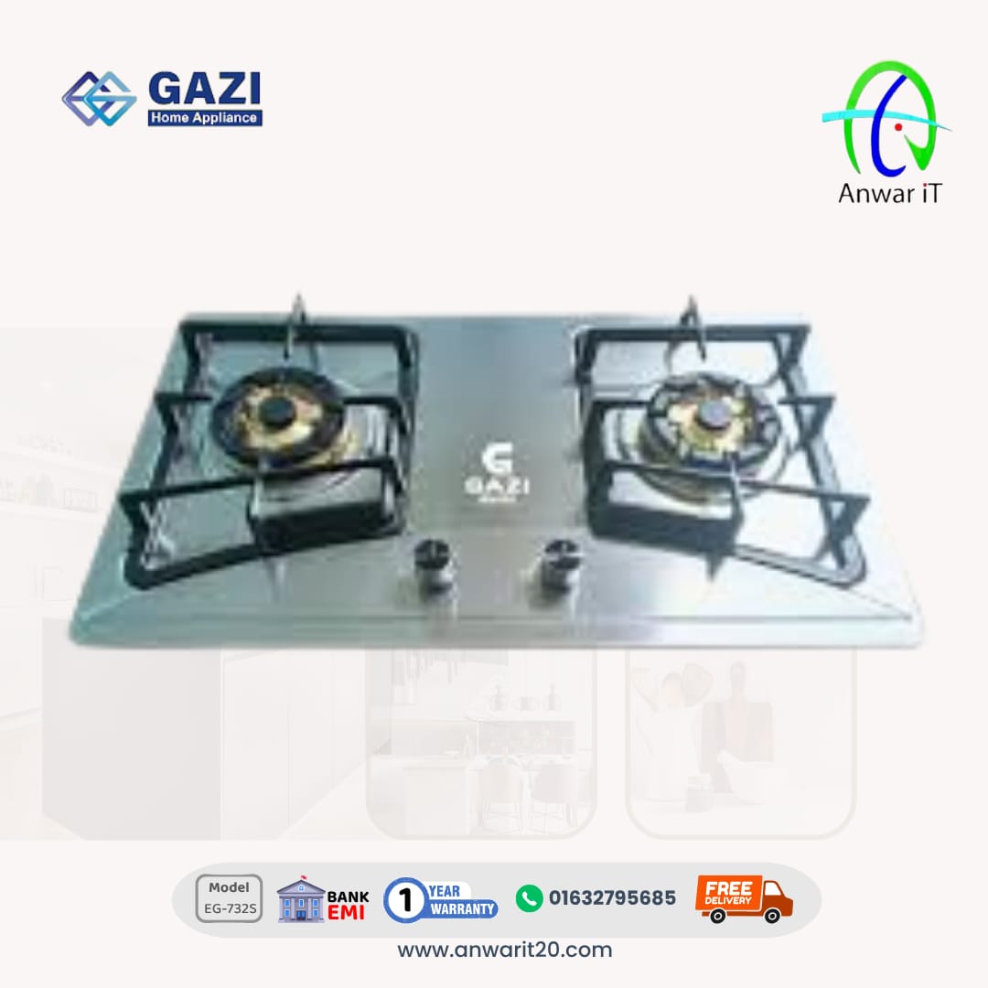 Gazi Smiss EG-732S Gas Stove | Durable Stainless Steel Gas Stove with High Efficiency Burner