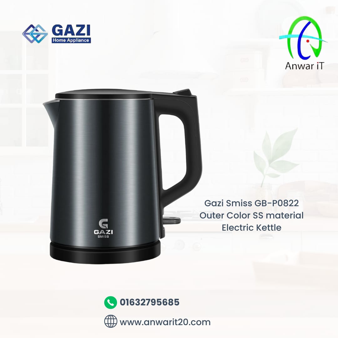 Gazi Smiss GB-P0822 Outer Color SS material Electric Kettle