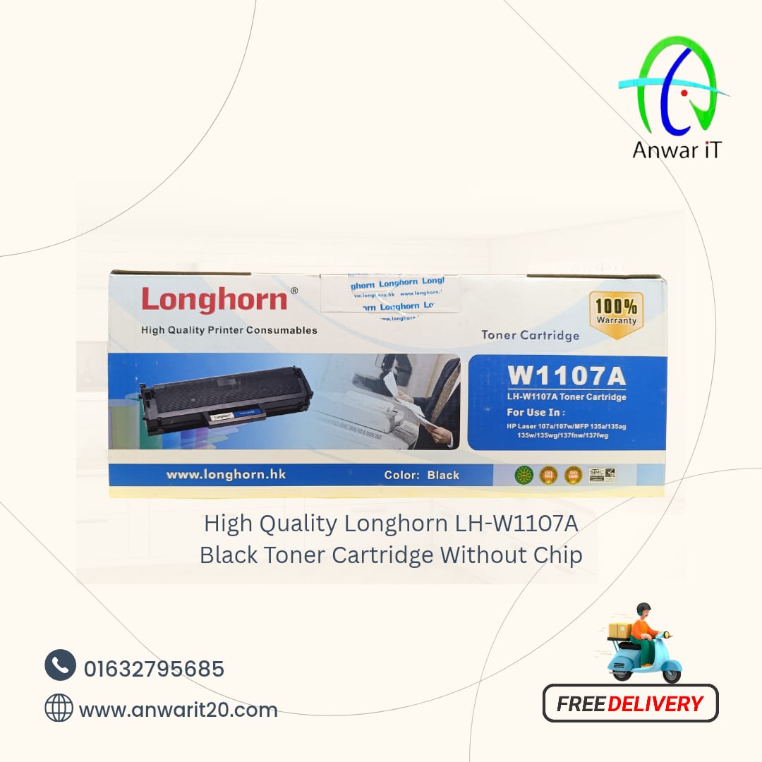 High Quality Longhorn LH-W1107A Black Toner Cartridge Without Chip