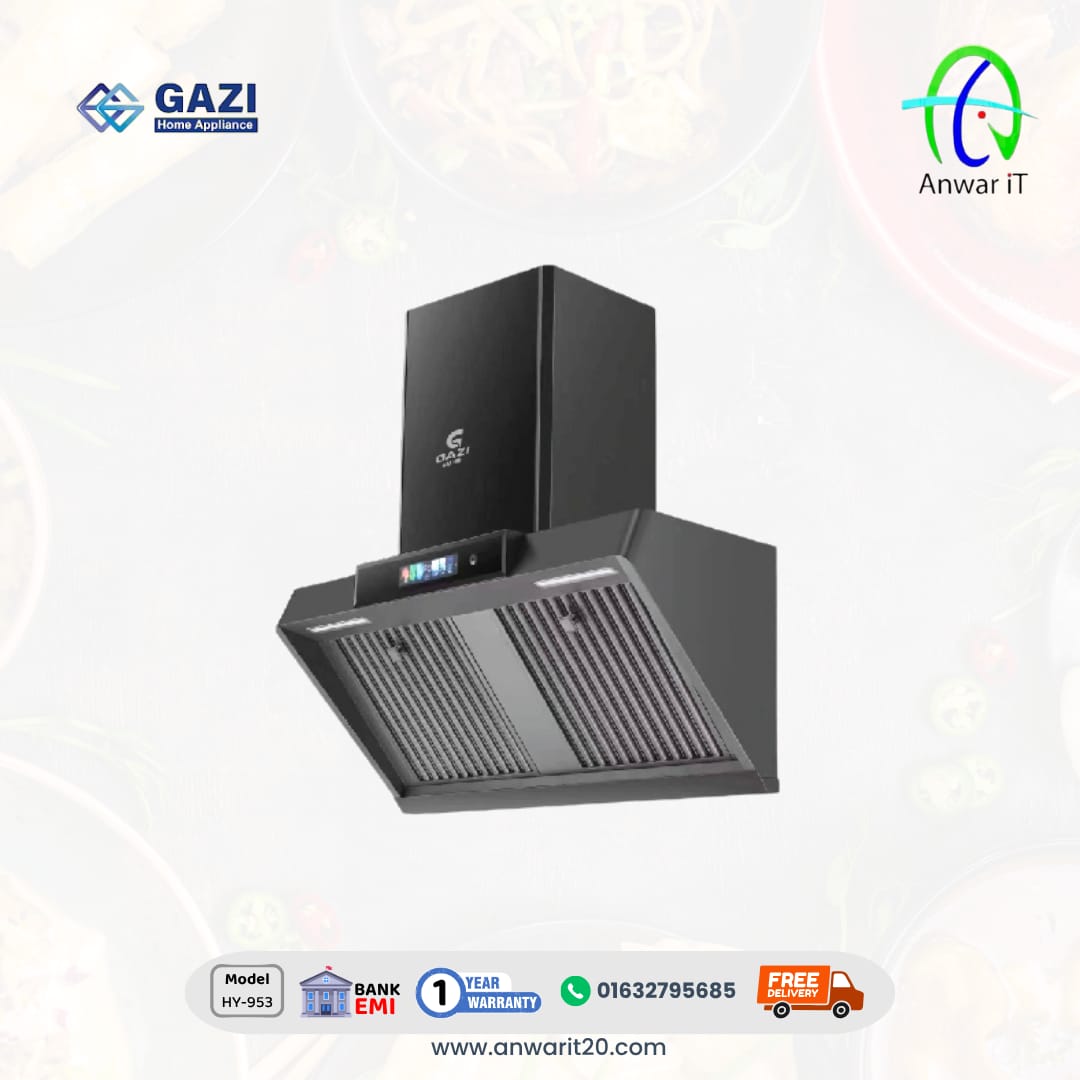 Gazi Smiss HY-953 Kitchen Hood | Powerful & Modern Chimney Hood