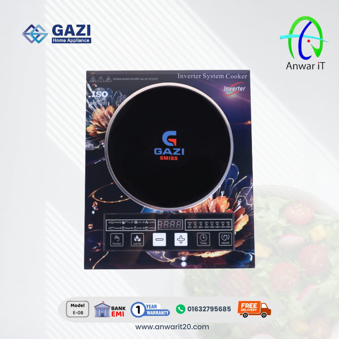 Gazi Smiss E-08 Induction Cooker – Smart, Energy Efficient & Reliable Cooking Solution