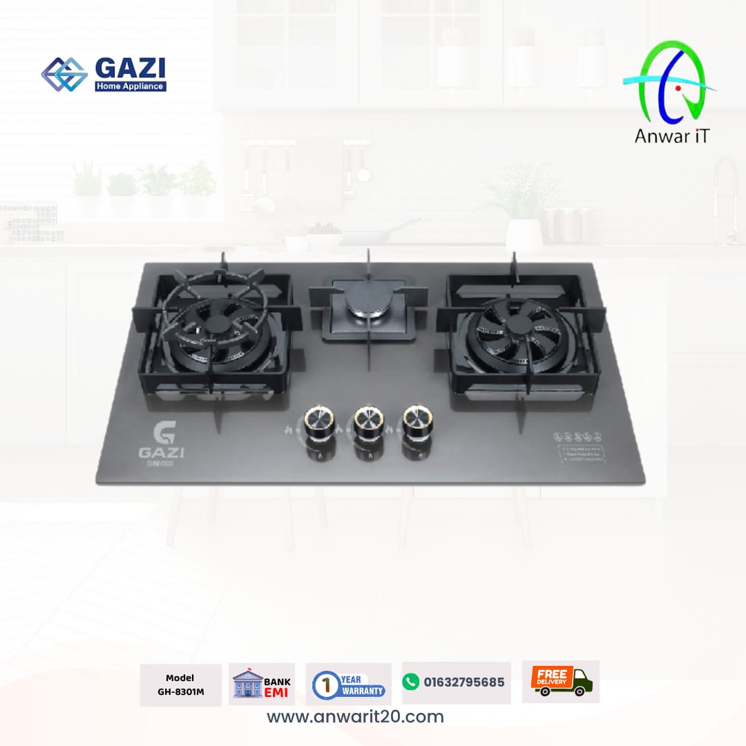 Gazi Smiss GH-8301M – Stylish & Durable Premium Gas Stove
