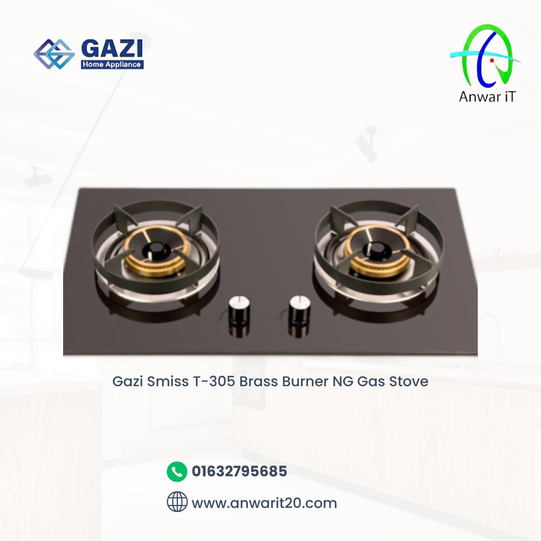 Gazi Smiss T-305 Brass Burner NG Gas Stove