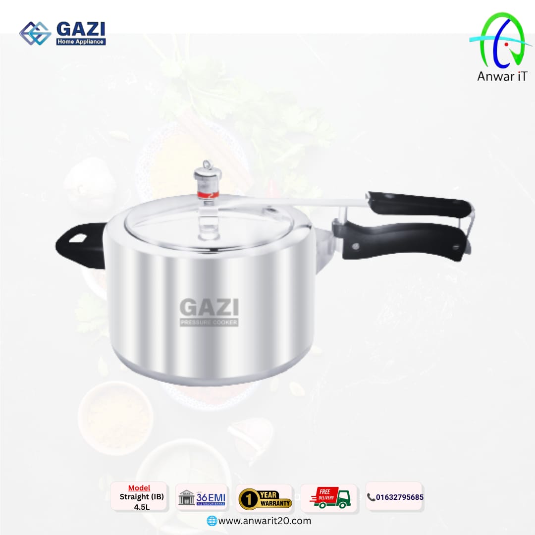 Gazi Smiss Straight (IB) 4.5L Aluminium Alloy Pressure Cooker – Best Price in Bangladesh