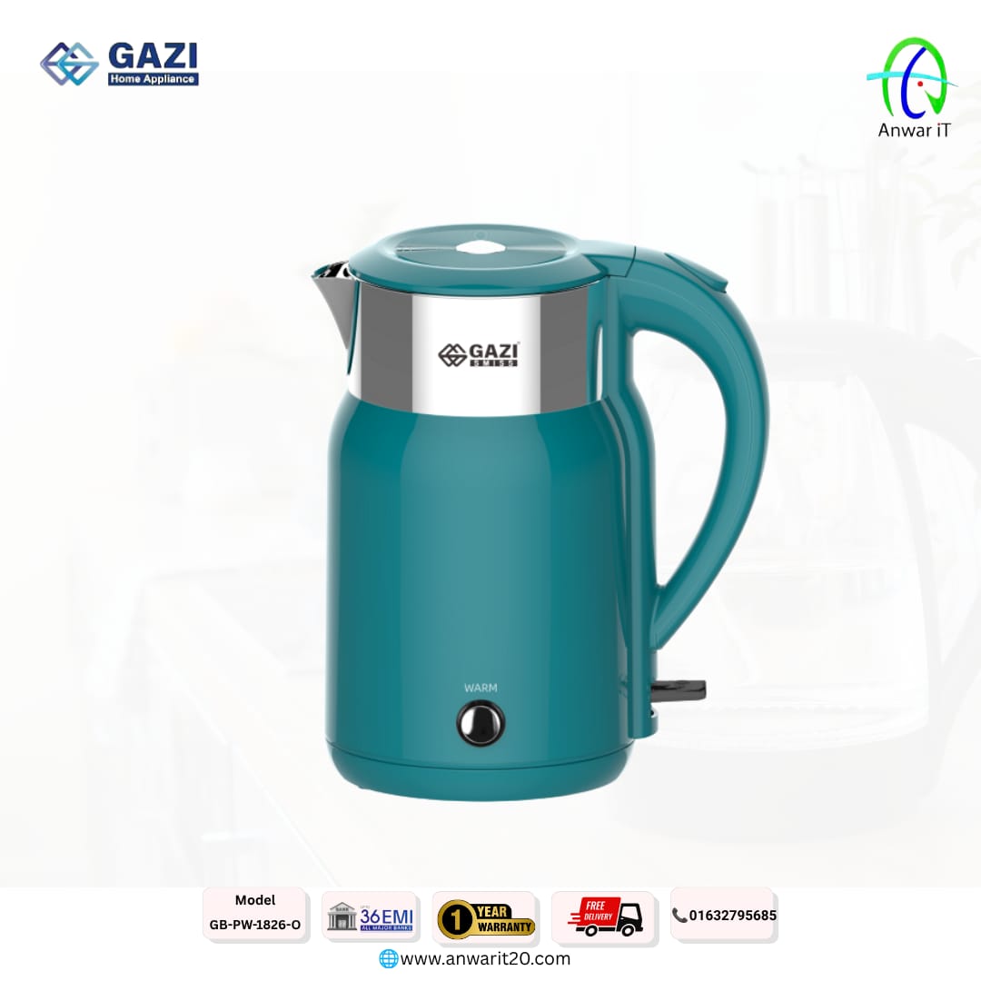 Gazi Smiss GB-PW-1826-O Electric Kettle – Fast Boiling, Stylish & Reliable Performance