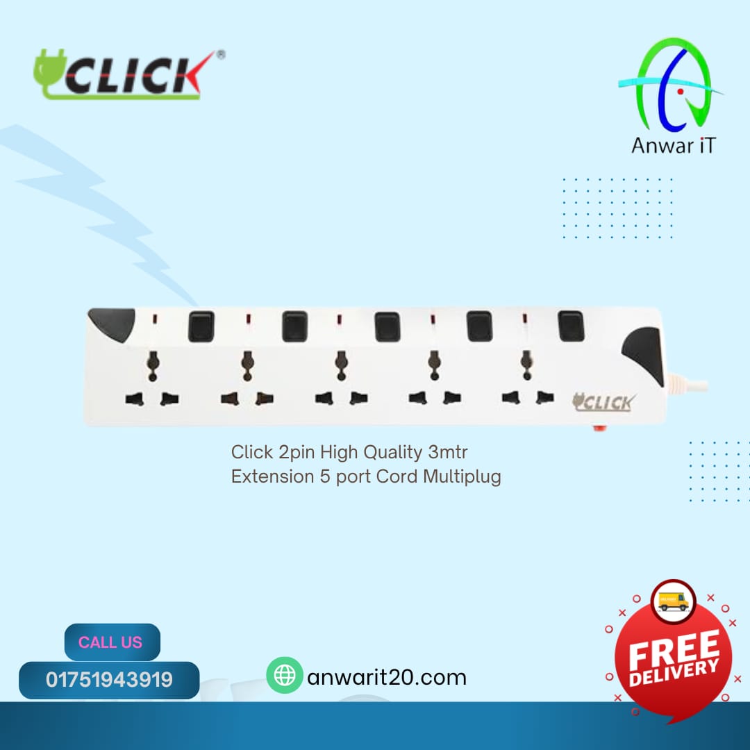 Click 2pin High Quality 5-Port Multiplug