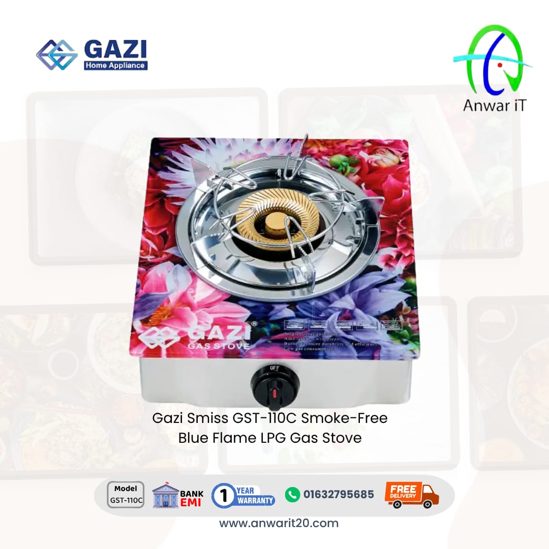 Gazi GST-110C LPG Gas Stove – Premium Burner with Durable Build & Efficient Cooking