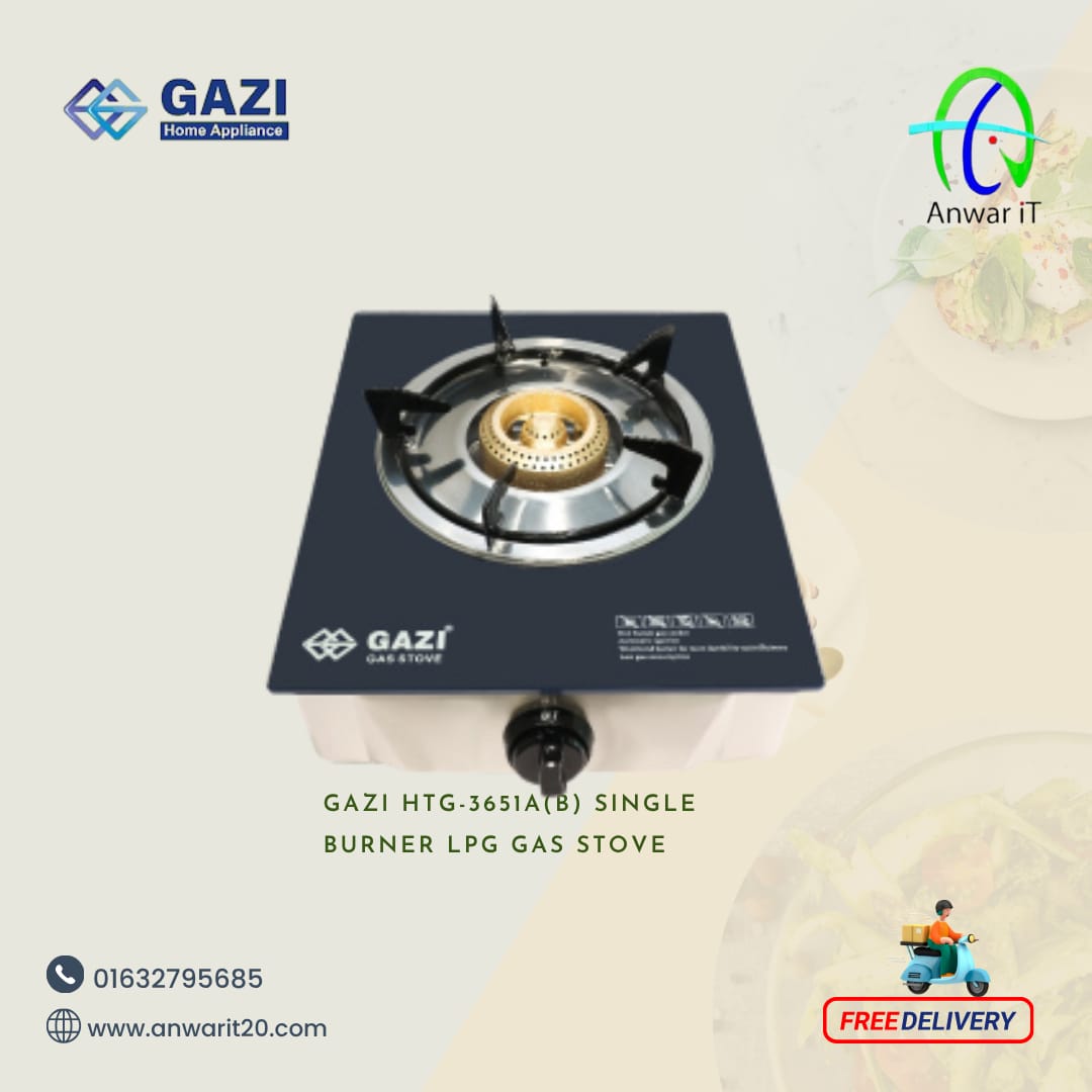 Gazi HTG-3651A(B) Single Burner LPG Gas Stove