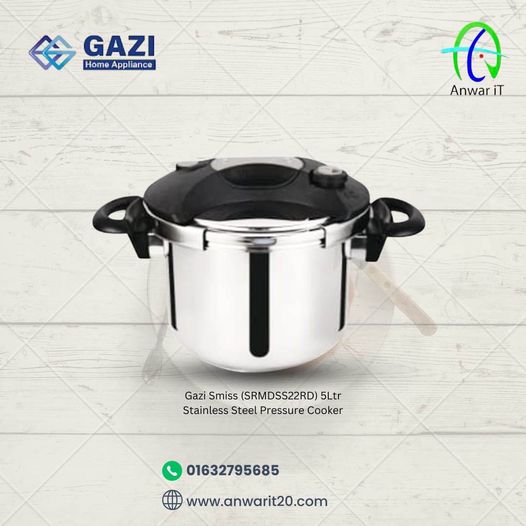 Gazi Smiss DSS22RD Stainless Steel 4 LTR Pressure Cooker