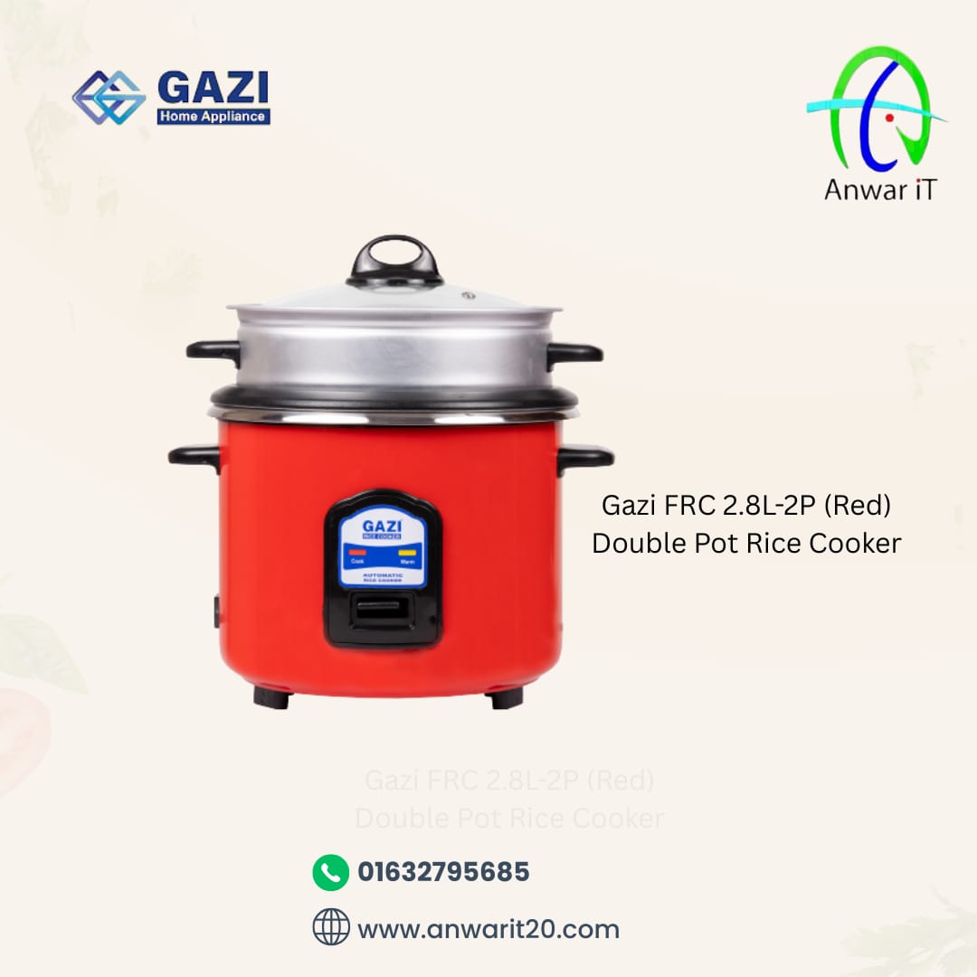 Gazi FRC 2.8L-2P (Red) Double Pot Rice Cooker