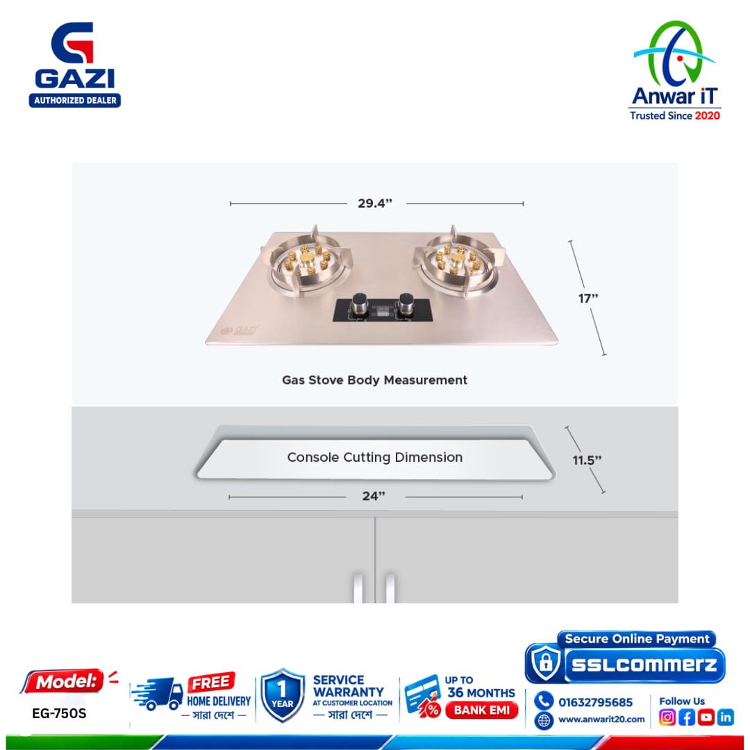 Gazi Smiss EG-750S Gas Stove | Premium Quality & Reliable Cooking Performance 2