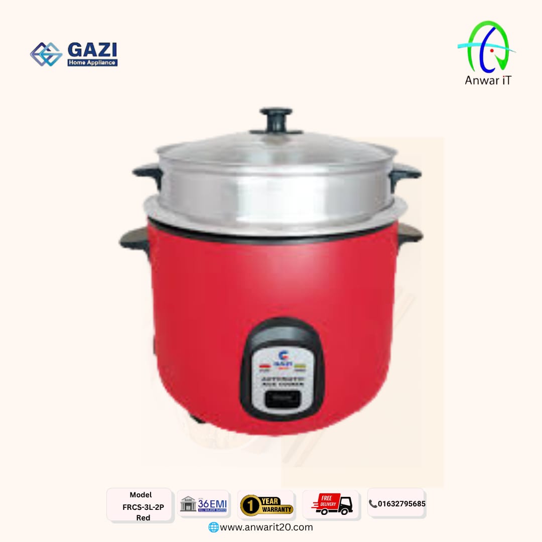 Gazi Smiss FRCS-3L-2P 3L Automatic Rice Cooker (Red) – Best Price in Bangladesh