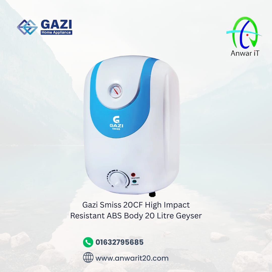 Gazi Smiss 20CF High Impact Resistant ABS Body 20 Litre Geyser