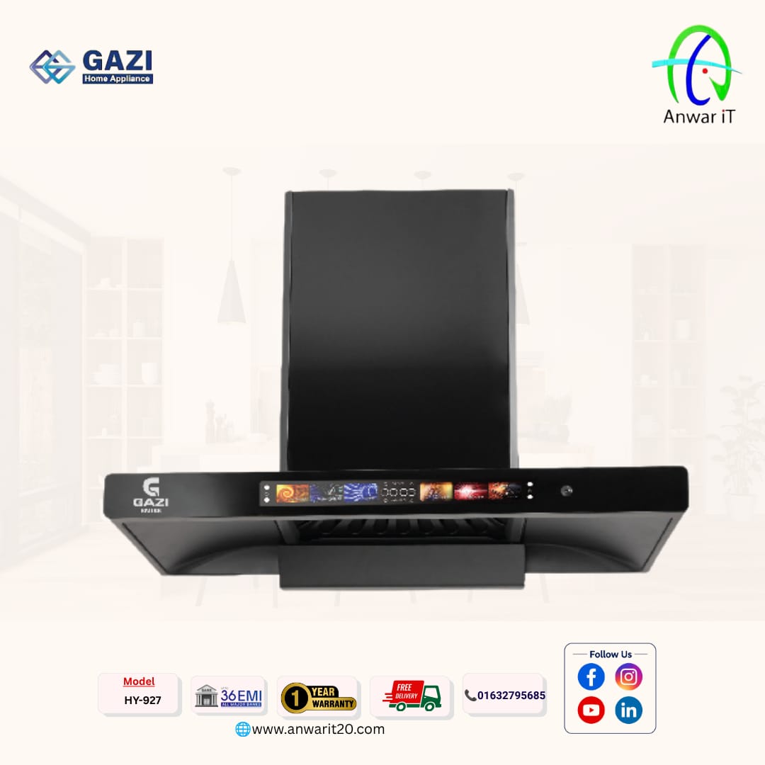 Gazi Smiss HY-927 Smart Kitchen Hood with Hand Motion Sensor & Touch Control