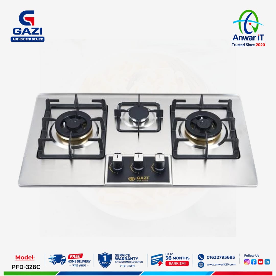 Gazi Smiss PFD-328C Gas Stove with FFD | Premium & High-Performance Cooking Stove