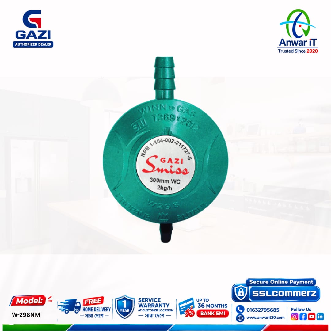 Gazi Smiss W-298NM LPG Gas Regulator – Safe & Reliable Gas Control