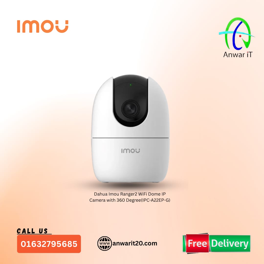 Dahua Imou Ranger2 WDahua Imou Ranger2 WiFi Dome IP Camera with 360 Degree(IPC-A22EP-G)iFi Dome IP Camera with 360 Degree(IPC-A22EP-G)