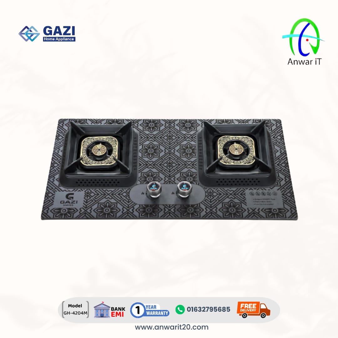 Gazi Smiss GH-8204M Gas Stove | Premium Marble Body & High Performance