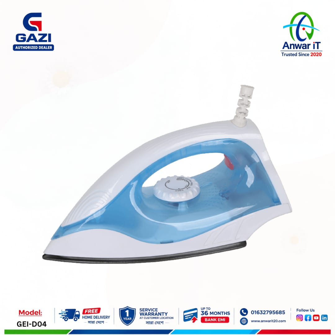 Gazi Smiss GEI-D04 Dry Iron | Precision Ironing & Modern Design