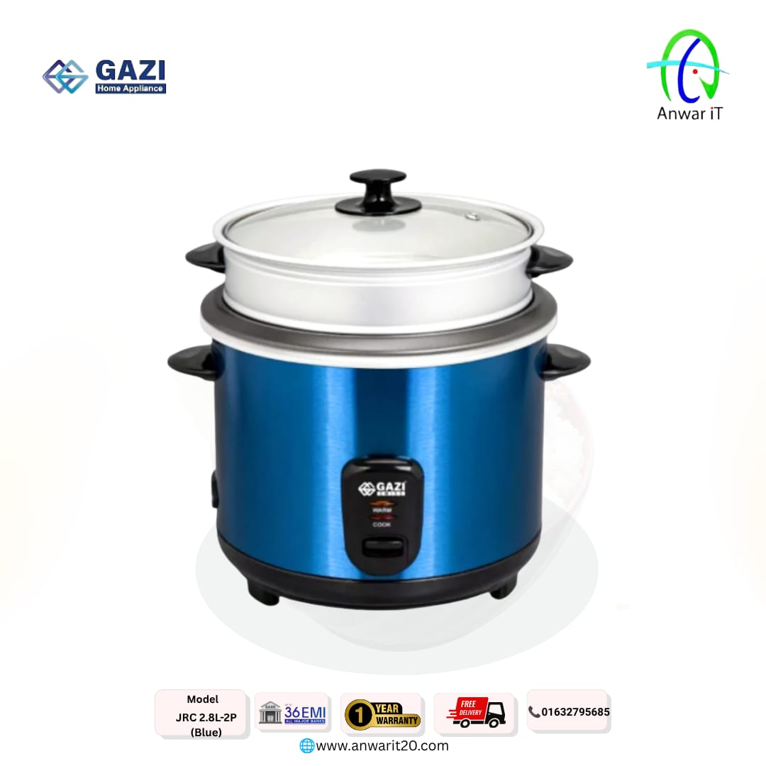 Gazi Smiss JRC 2.8L-2P Blue Non-Stick Rice Cooker | 2.8L | 1000W