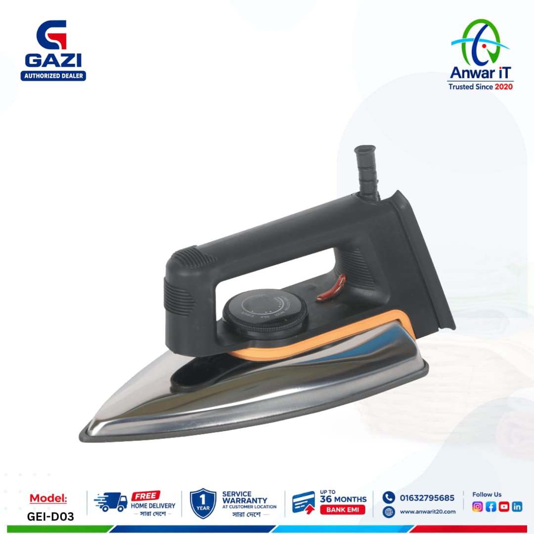 Gazi Smiss GEI-D03 Dry Iron | Efficient & Reliable Ironing Solution