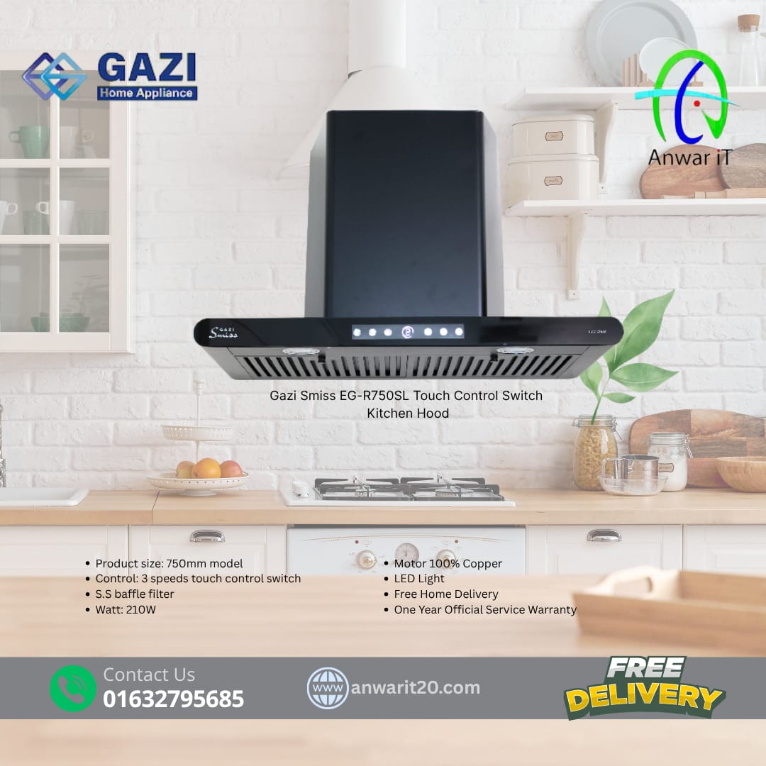 Gazi Smiss EG-R750SL Touch Control Kitchen Hood