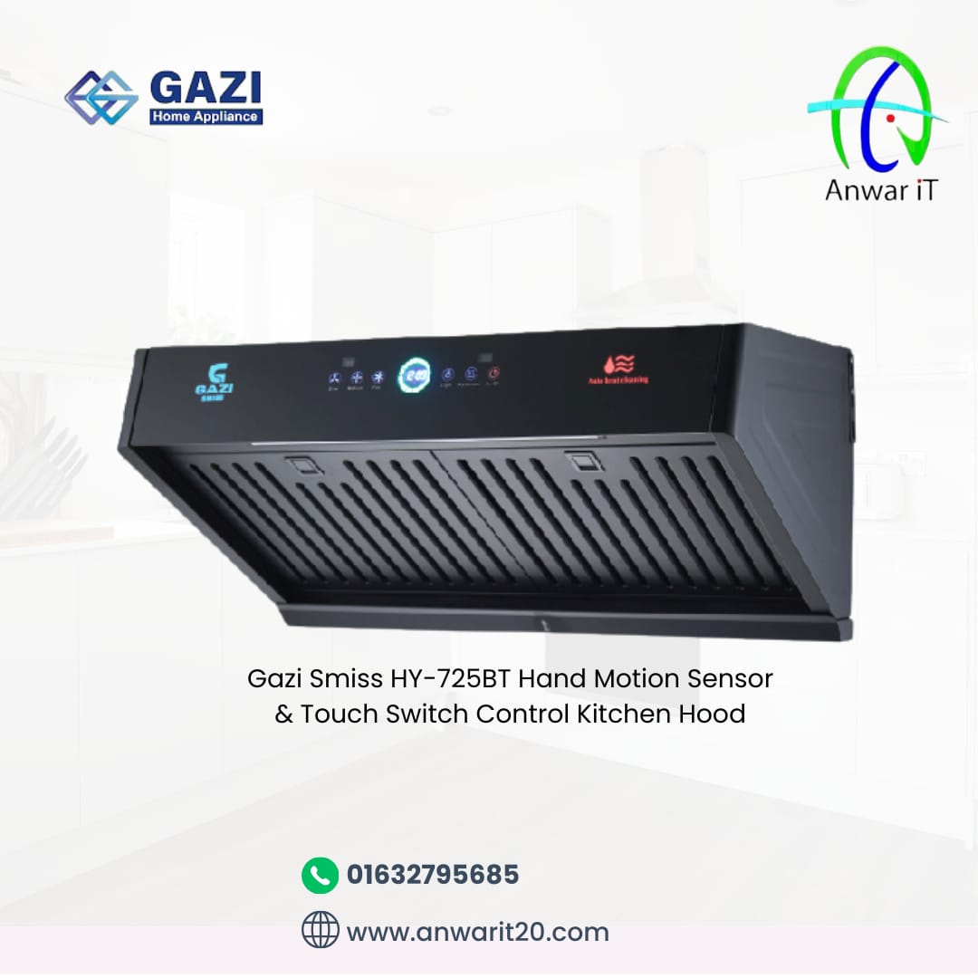 Gazi Smiss HY-725BT Hand Motion Sensor & Touch Switch Control Kitchen Hood