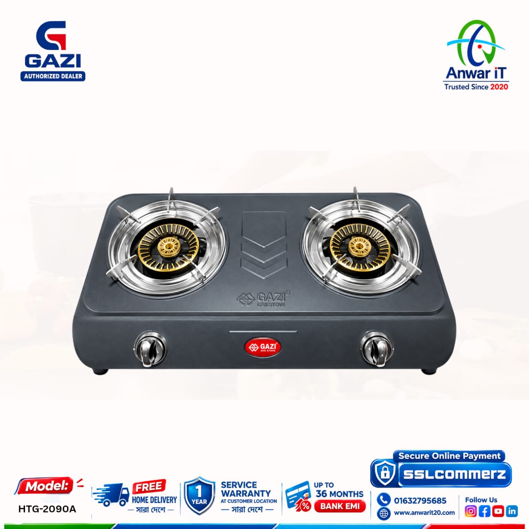 Gazi Smiss HTG-2090A Gas Stove – Stylish Design with Reliable Performance