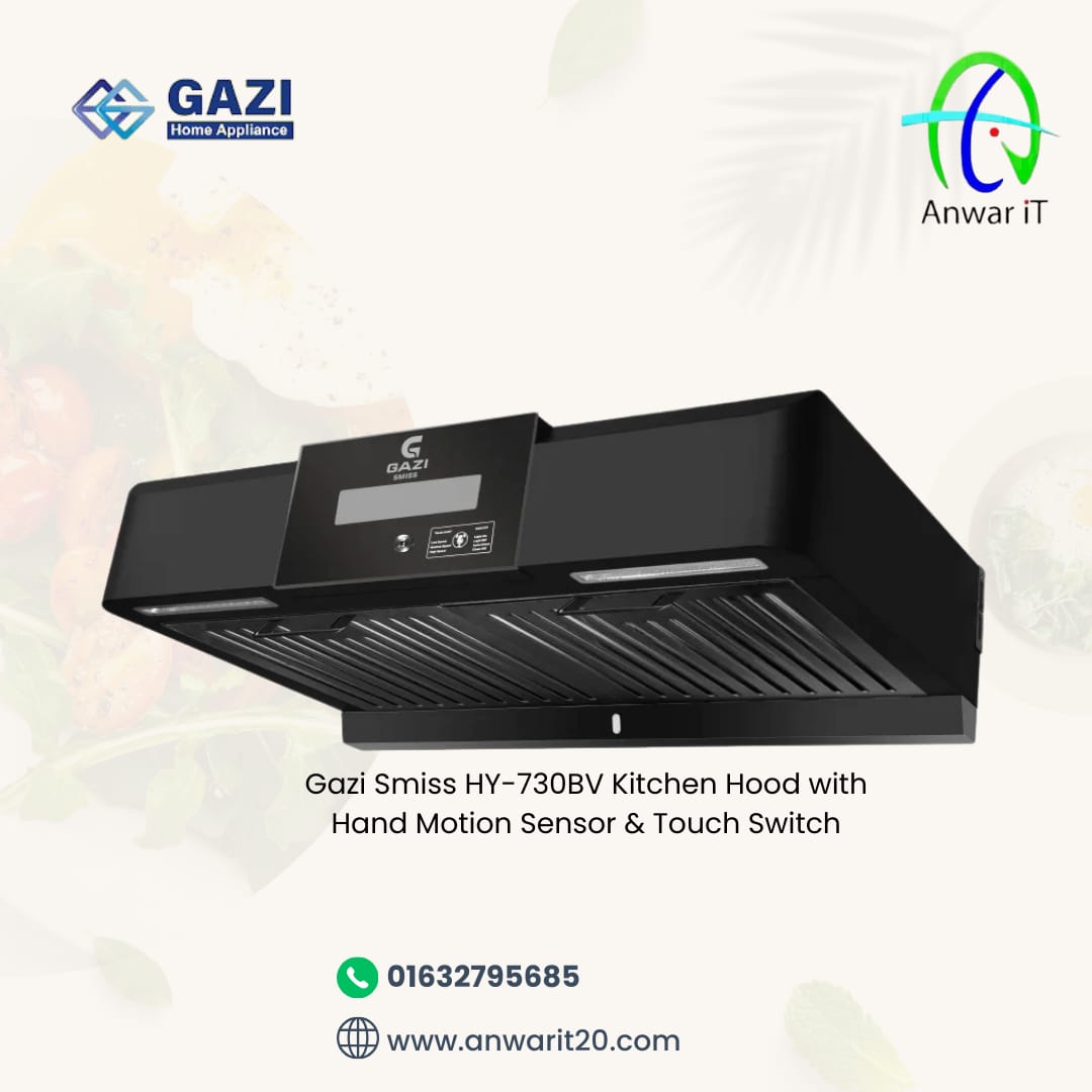 Gazi Smiss HY-730BV Kitchen Hood with Hand Motion Sensor & Touch Switch