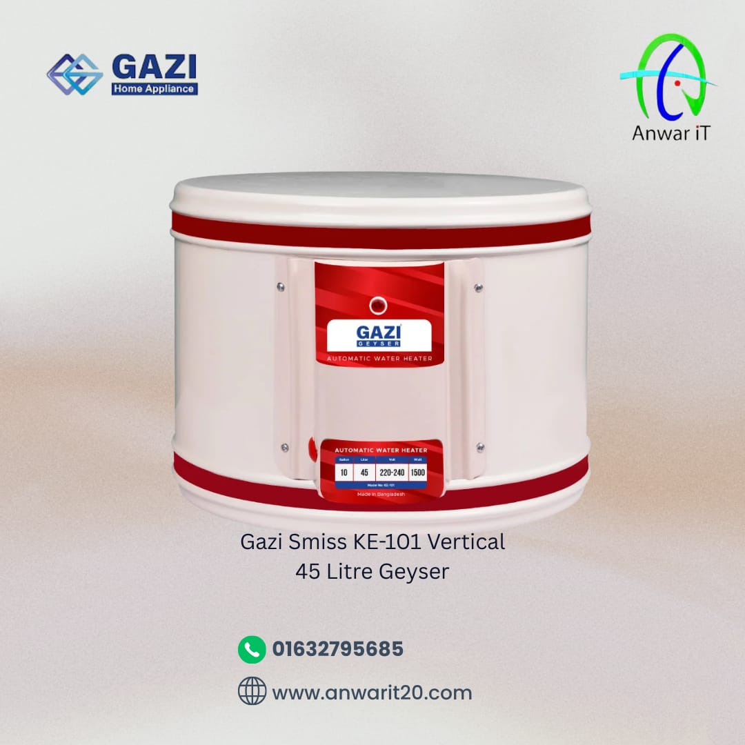 Gazi Smiss KE-101 Vertical 45 Litre Geyser