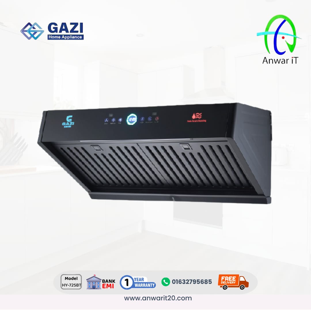 Gazi Smiss HY-725BT Kitchen Hood – Powerful & Smart Chimney Hood