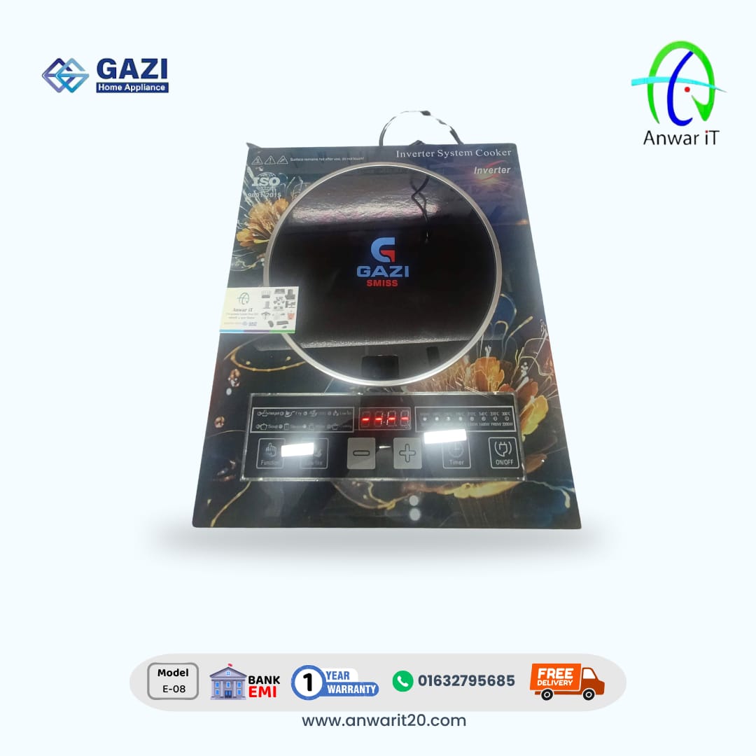 Gazi Smiss E-08 Induction Cooker – Smart, Energy Efficient & Reliable Cooking Solution 2