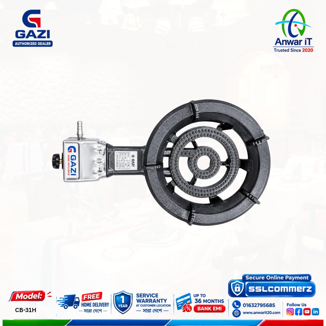 Gazi CB-31H Commercial LPG Burner | Heavy-Duty Gas Stove for Restaurant & Commercial Kitchen