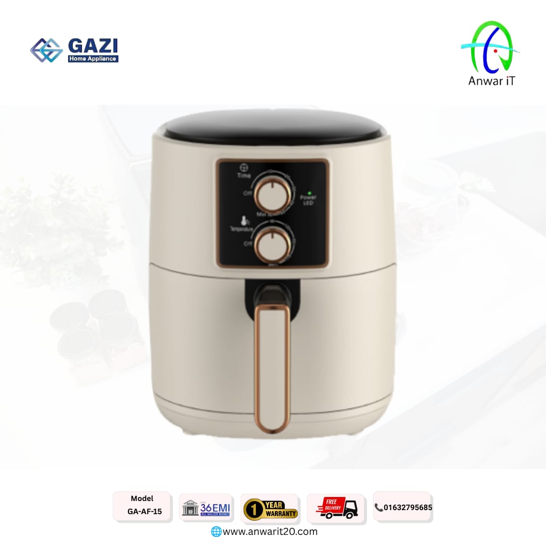 Gazi Smiss GA-AF-15 Digital Air Fryer | Healthy Oil-Free Cooking Solution