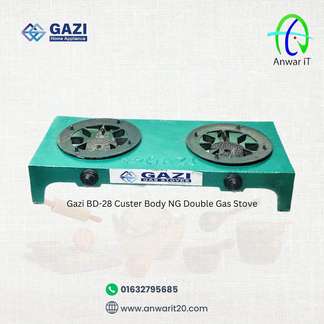 Gazi BD-28 Custer Body NG (CUSTER28″) Double Gas Stove