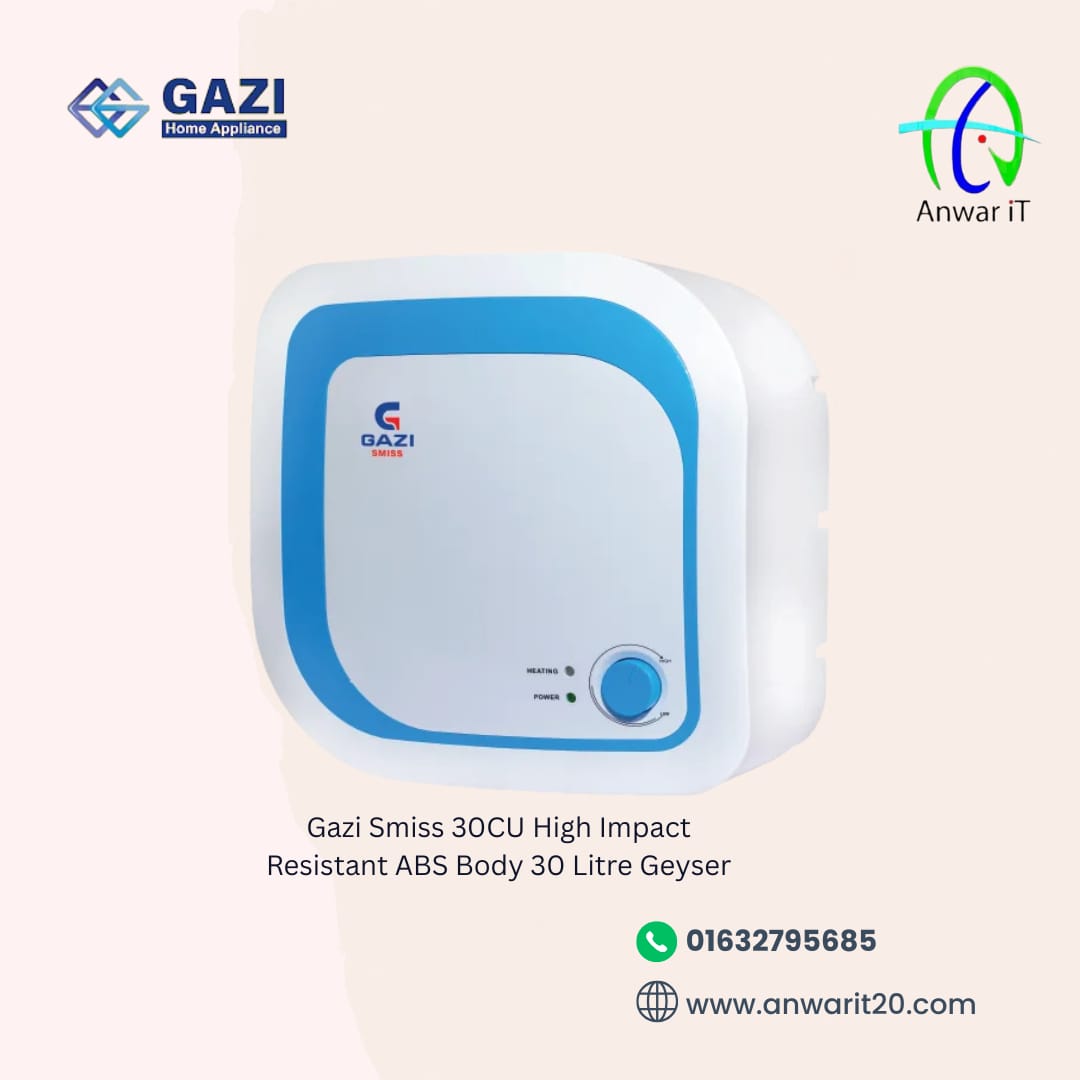 Gazi Smiss 30CU High Impact Resistant ABS Body 30 Litre Geyser
