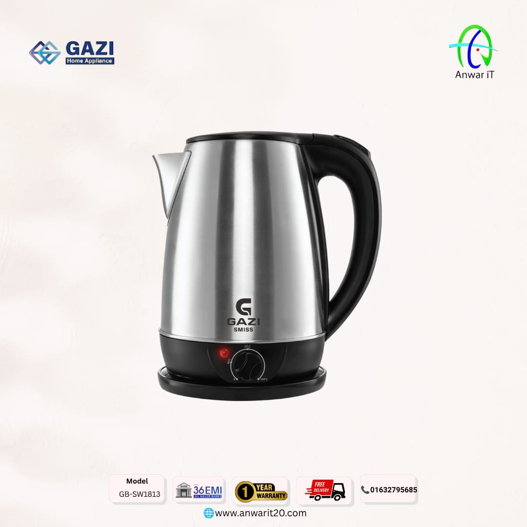 Gazi Smiss GB-SW1813 Electric Kettle – Fast Boil, Smart Choice