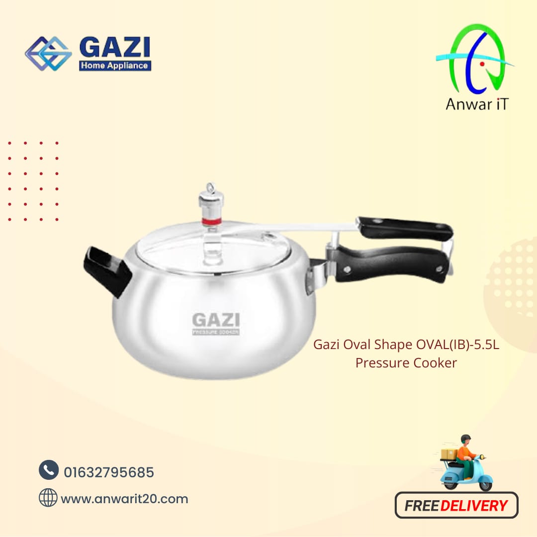 Gazi Oval Shape OVAL(IB)-5.5L Pressure Cooker