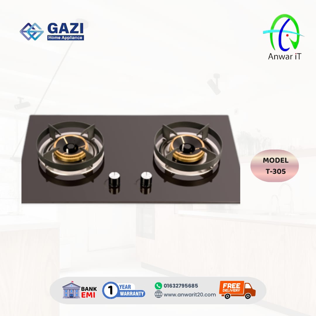Gazi Smiss T-305 Gas Stove  | Durable Design & Efficient Cooking Performance