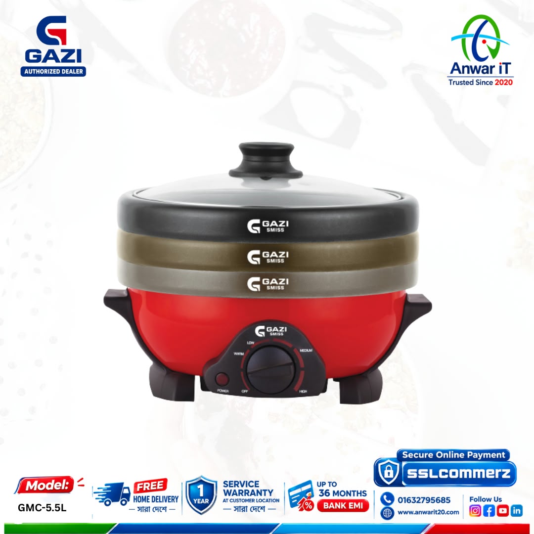Gazi Smiss GMC-5.5L Smart Multi Cooker | Best Price in Bangladesh