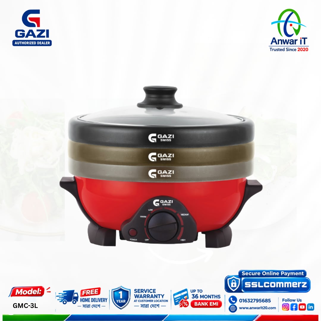 Gazi Smiss GMC-3L Multi Cooker | Smart All-in-One Cooking Solution
