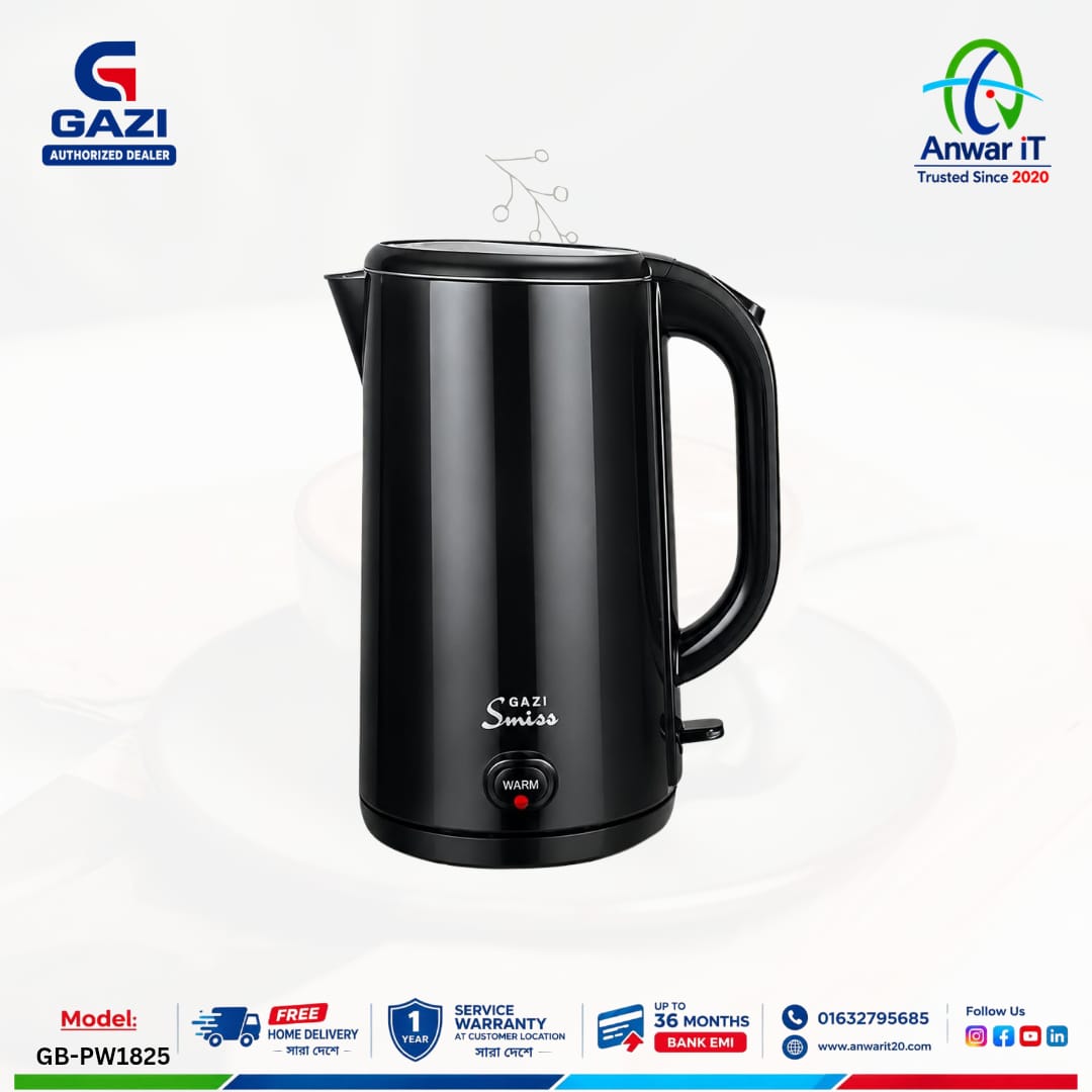 Gazi Smiss GB-PW1825 Electric Kettle with Keep Warm Function – 1.8L