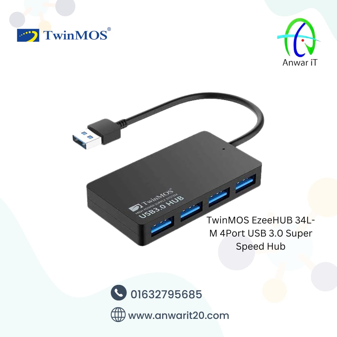 TwinMOS EzeeHUB 34L-M 4Port USB 3.0 Super Speed Hub