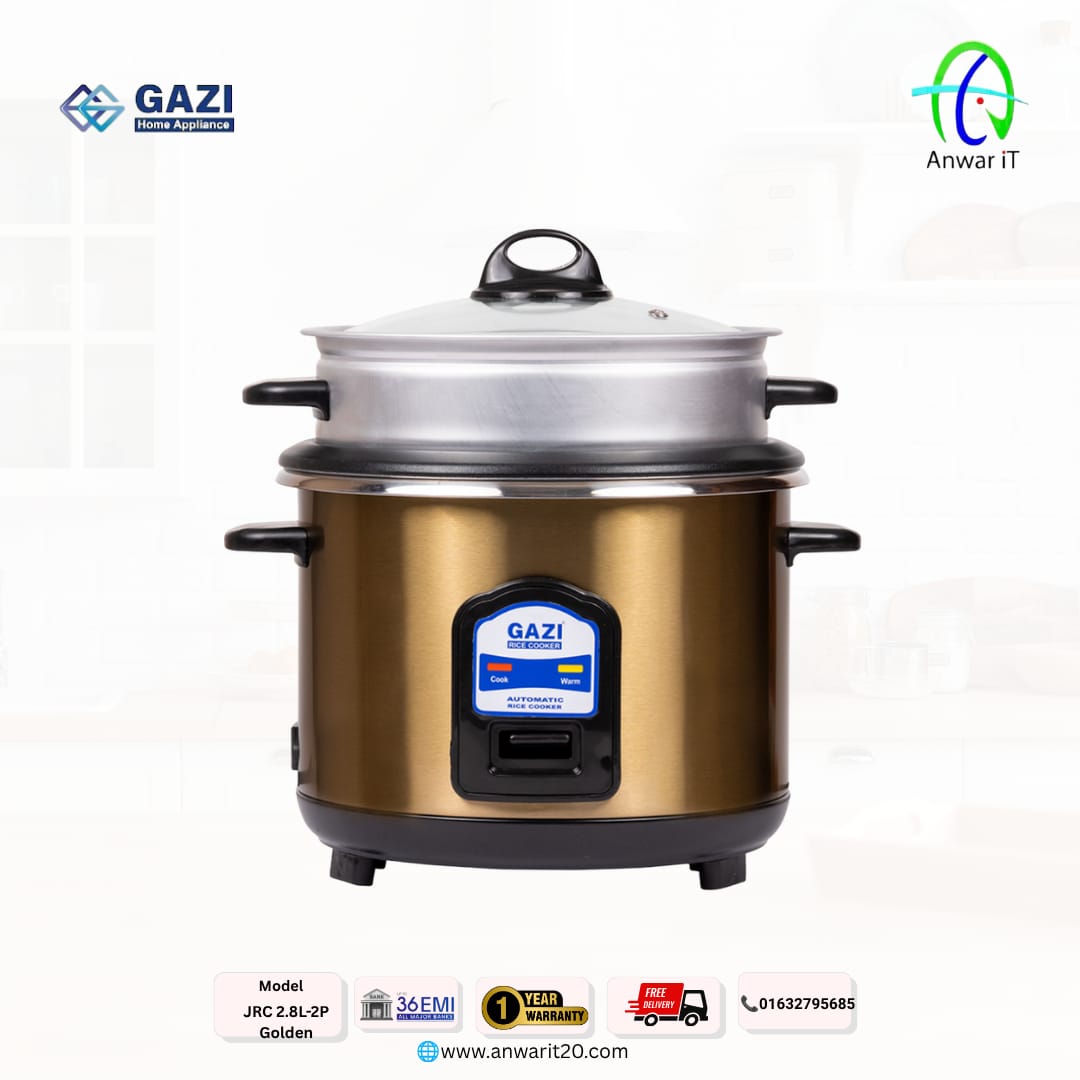 Gazi SMiSS JRC 2.8L-2P Golden Rice Cooker – Premium 2.8L Smart Cooking Solution