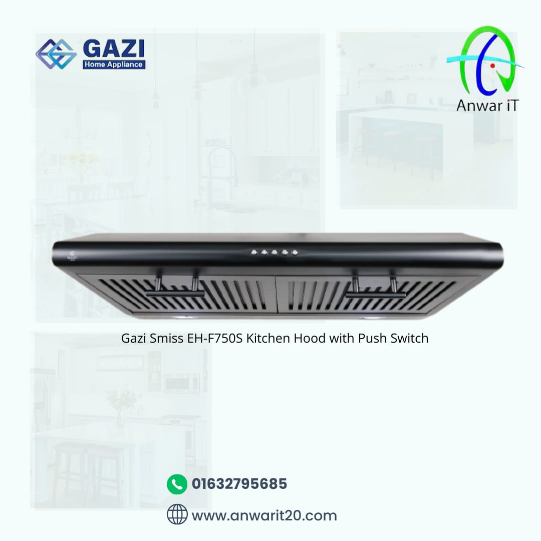 Gazi Smiss EH-F750S Kitchen Hood with Push Switch