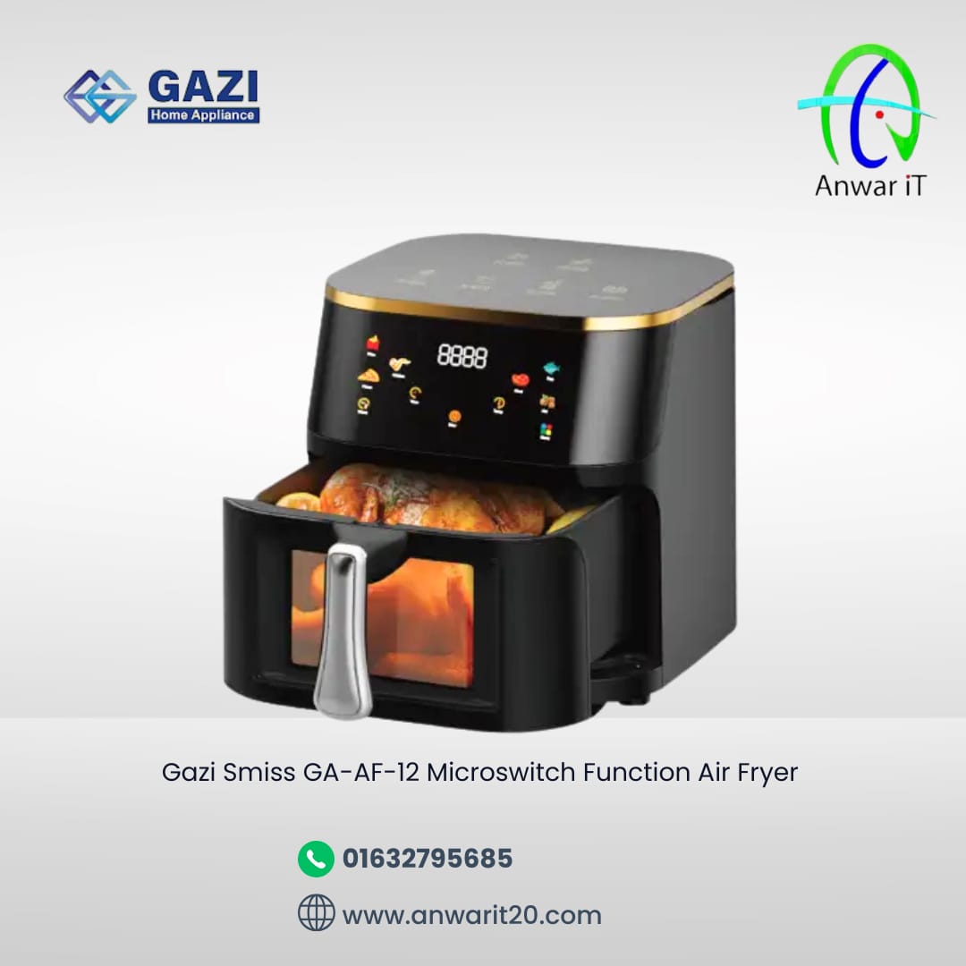 Gazi Smiss GA-AF-12 Microswitch Function Air Fryer