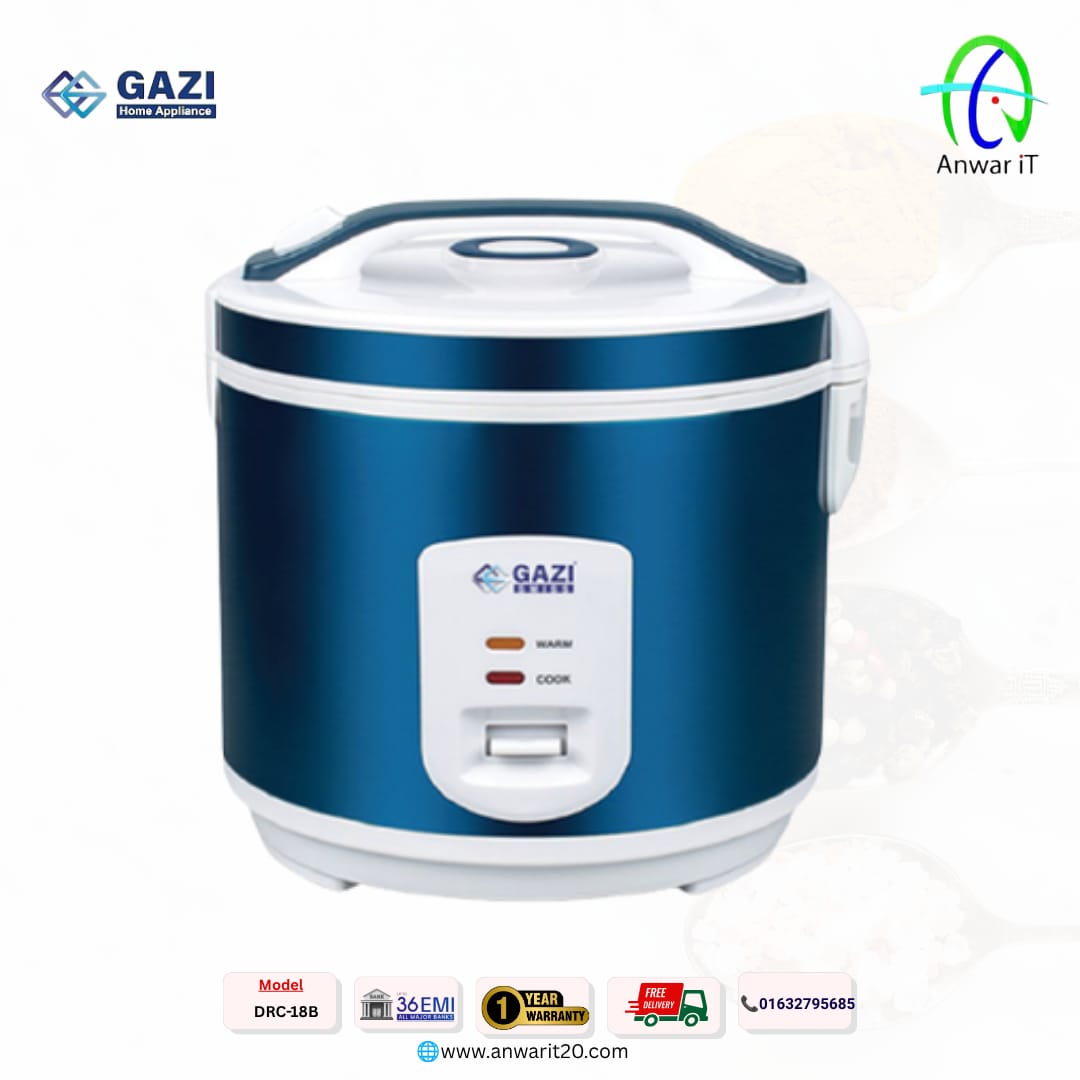 Gazi Smiss DRC-18B Deluxe Rice Cooker – Smart & Reliable 1.8L Cooking Solution