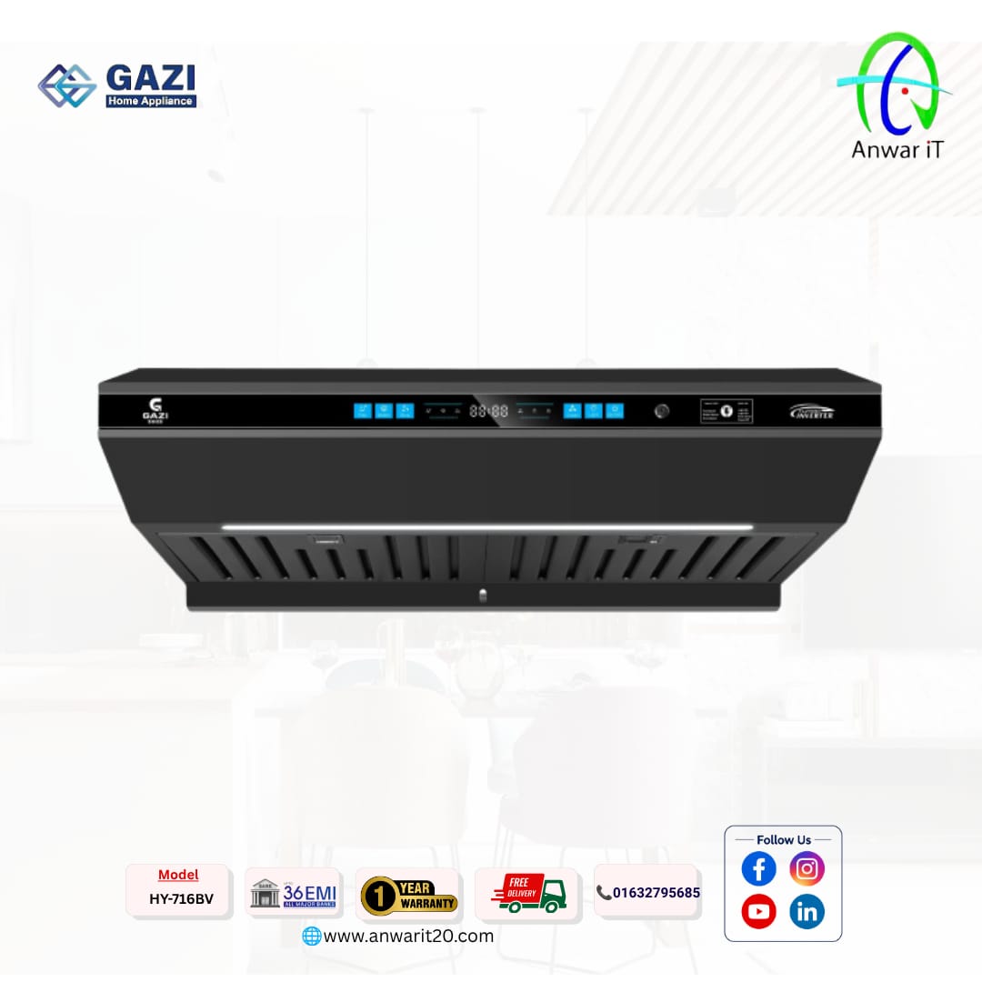 Gazi Smiss HY-716BV Premium Kitchen Hood – Hand Motion Sensor & Touch Control