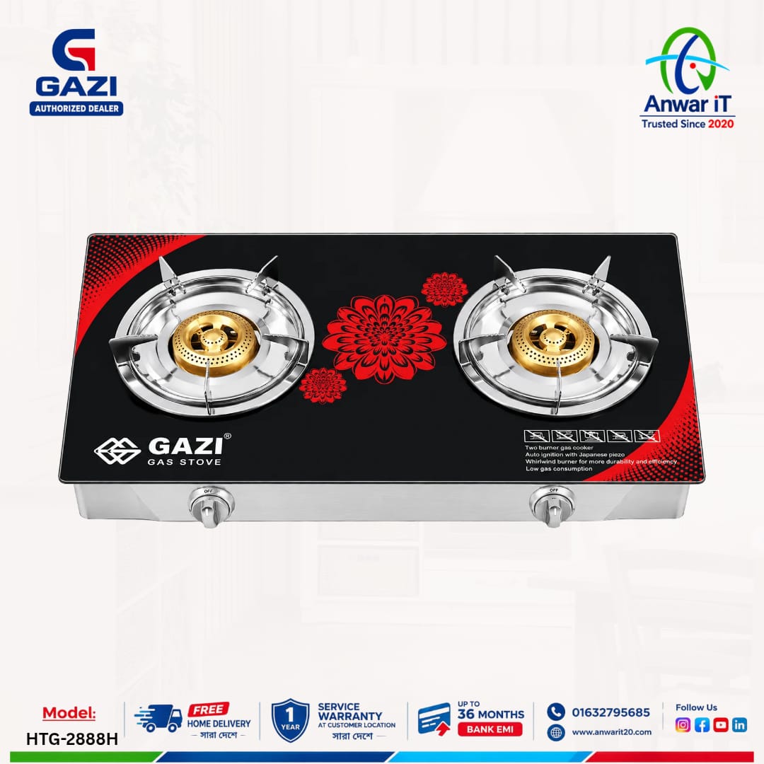 Gazi Smiss HTG-2888H LPG Gas Stove – Premium Quality for Everyday Cooking