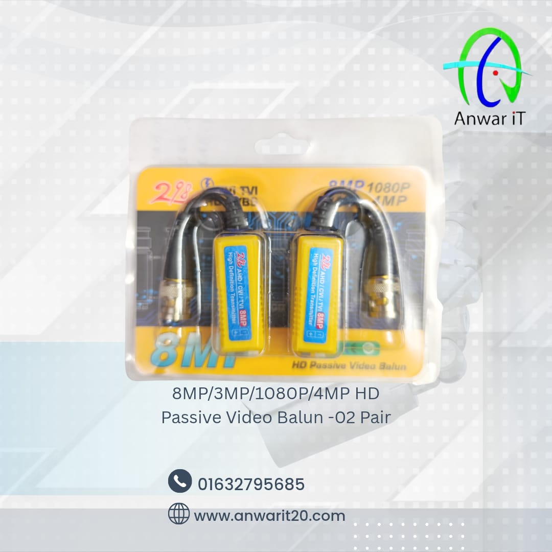 8MP/3MP/1080P/4MP HD Passive Video Balun -02 Pair